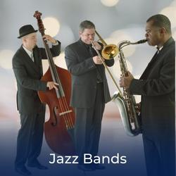 Trio of jazz musicians with link to book a Jazz Band