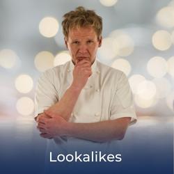 Lookalike of Celebrity chef Gordon Ramsey with link to other lookalikes for hire