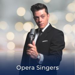 Male Opera Singer perfroming at a wedding celebration with link to opera singers available to book