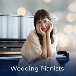 Girl Pianist waiting to play for guests with link to pianists for hire
