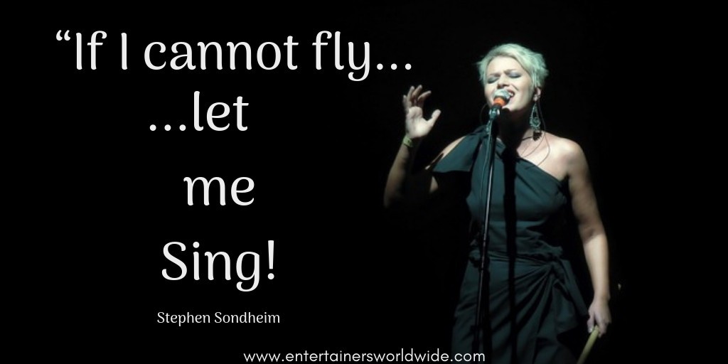 If I cannot fly let me sing