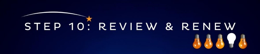 Step 10 Review and Renew