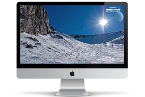 Ski resort zoom party background