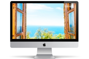 Sunny window zoom party background
