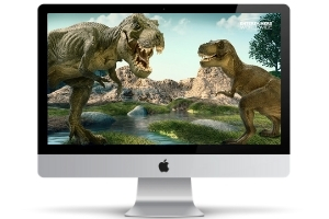 Dinosaurs Zoom Party background