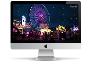 Fairground zoom party background