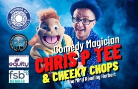 Comedy Magician Chris P Tee and Cheeky Chops the Mind Reading Herbert - Comedy Cabaret Magician Bristol, South West