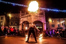 Danny the Fire Performer - Street Performer Axbridge, South West