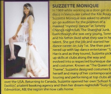 Suzzette Monique Canadian Burlesque Legend - Other Dance Performer